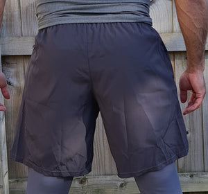 Mens G-Fit Quick Dry Running Shorts Grey
