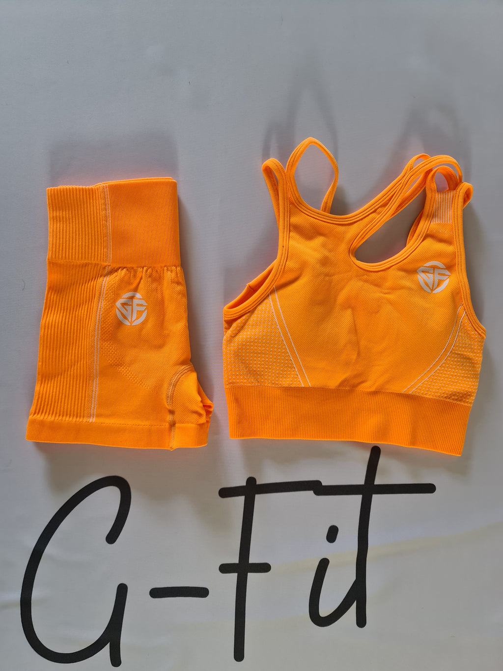 G-Fit Delight Sports Bra and Shorts Set Orange