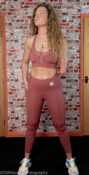 G-Fit Allure Sports Bra and Leggings in Red