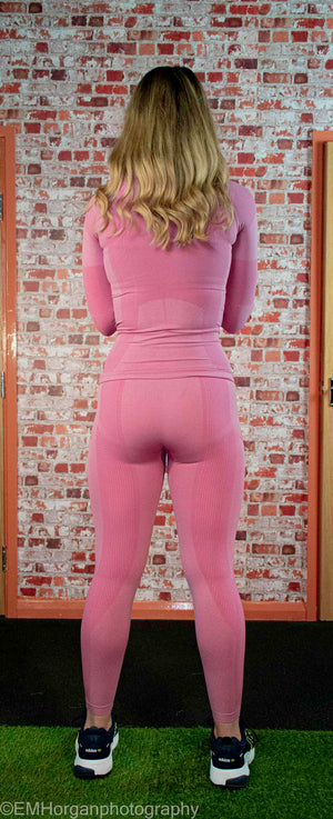 G-Fit Envision Seamless 4 piece Fitness Set in Pink